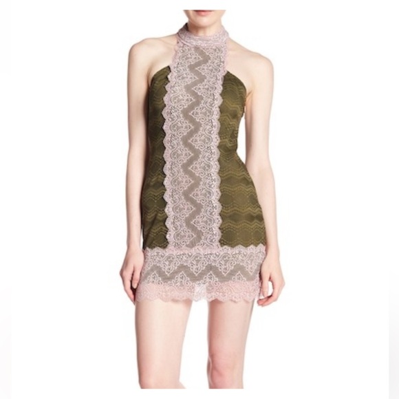 Free People Natasha Lace Trim Bodycon Mini Dress - Picture 3 of 6